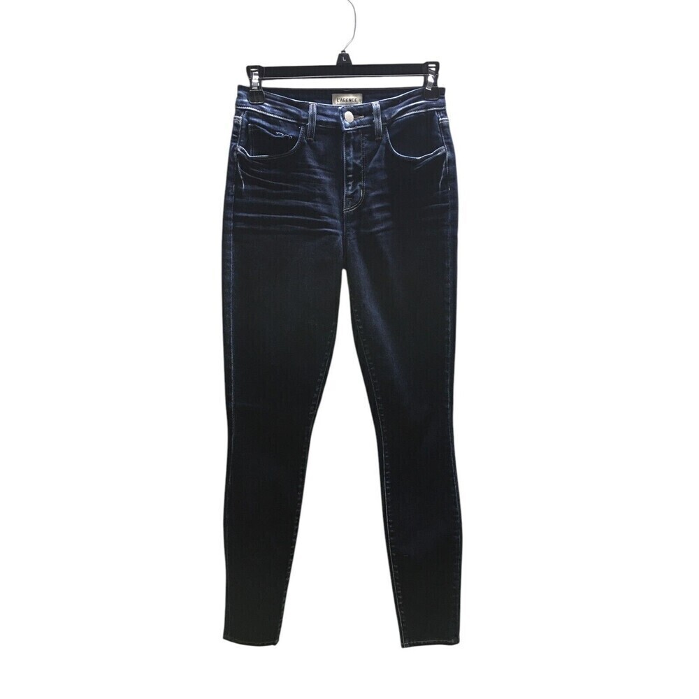L'agence Jeans Women's Size 25 Blue Marguerite 4AM Tapered Leg Cotton Blend